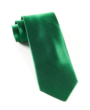 Herringbone Emerald Green Tie featured image