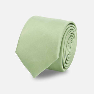 Solid Satin Sage Green Tie