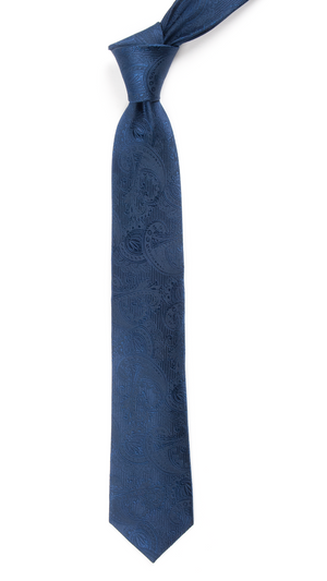 Twill Paisley Navy Tie alternated image 1