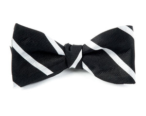 Trad Stripe Black Bow Tie featured image