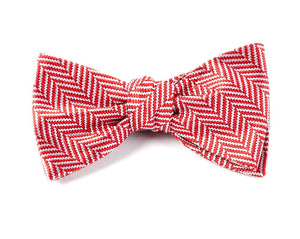 Native Herringbone Red Bow Tie featured image