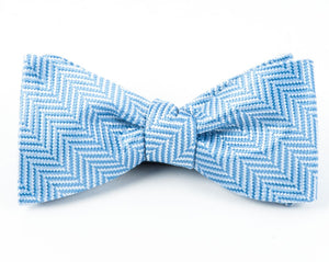 Native Herringbone Light Blue Bow Tie featured image
