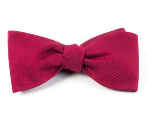 Grosgrain Solid Cranberry Bow Tie featured image
