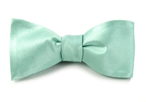 Solid Satin Spearmint Bow Tie featured image