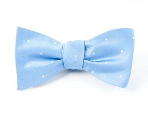 Satin Dot Light Cornflower Bow Tie alternated image 1