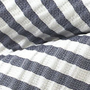 Silk Seersucker Stripe Midnight Navy Bow Tie alternated image 1