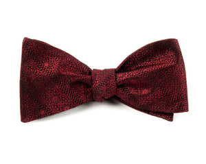 Interlaced Burgundy Bow Tie