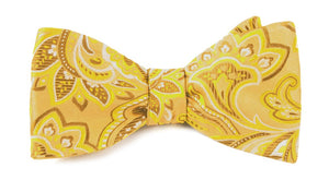 Organic Paisley Gold Bow Tie featured image