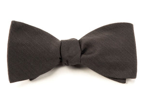 Astute Solid Charcoal Bow Tie