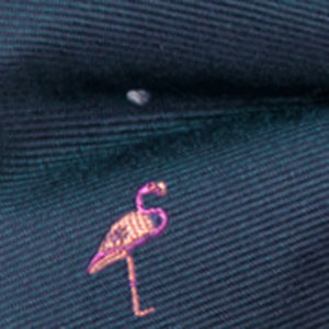 Pink Flamingo Navy Bow Tie alternated image 1