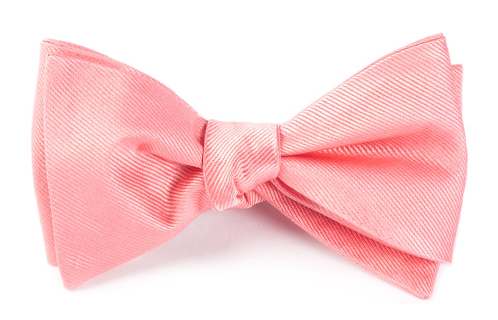 Grosgrain Solid Spring Pink Bow Tie | Silk Bow Ties | Tie Bar