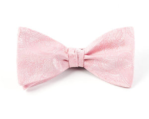 Twill Paisley Blush Pink Bow Tie featured image