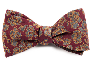 Intellect Floral Burgundy Bow Tie featured image