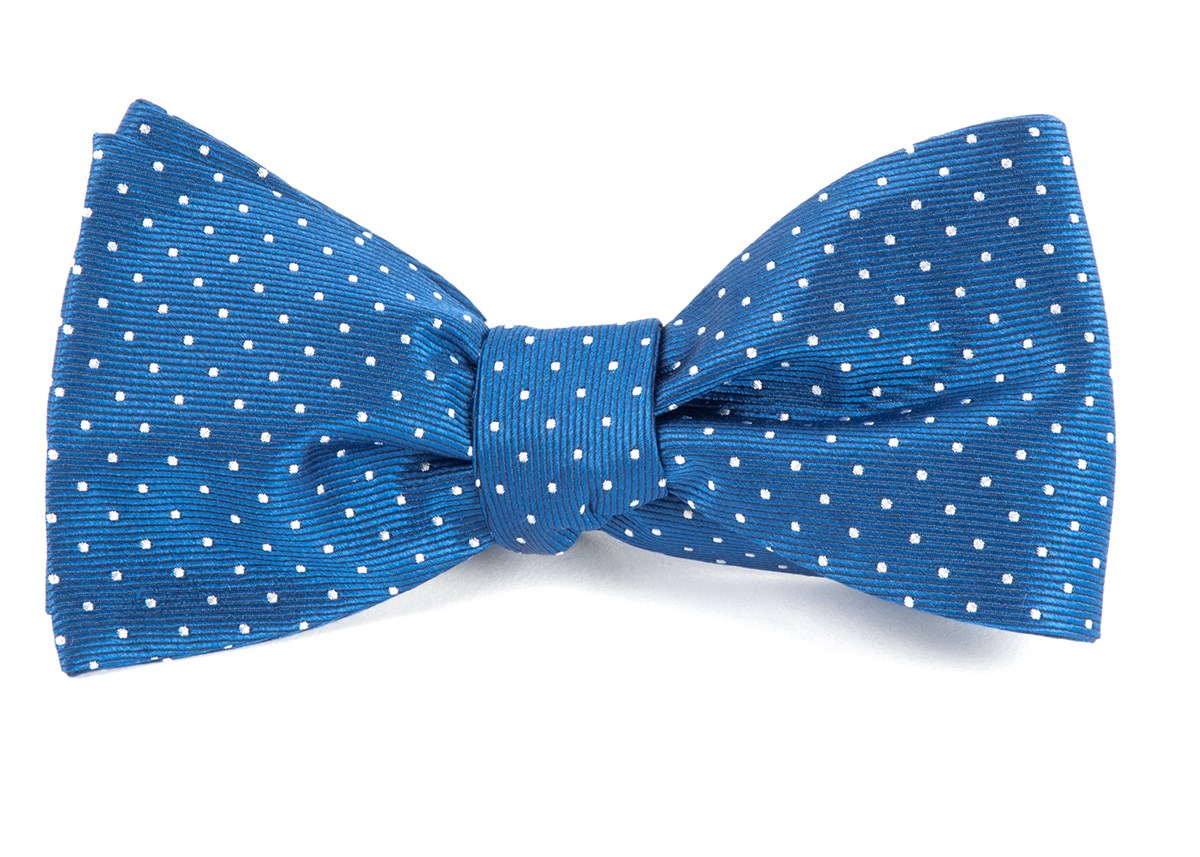 Mini Dots Classic Blue Bow Tie | Silk Bow Ties | Tie Bar
