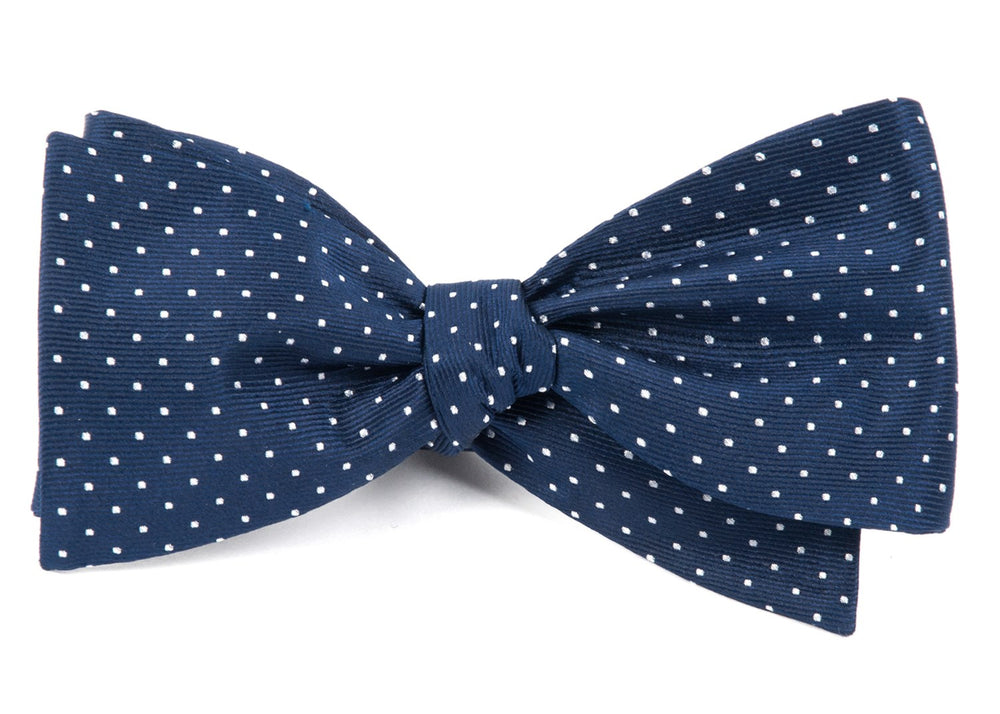 Mini Dots Navy Bow Tie | Silk Bow Ties | Tie Bar