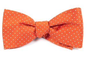 Mini Dots Orange Bow Tie