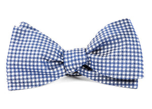 Bahama Checks Classic Blue Bow Tie