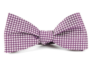 Bahama Checks Plum Bow Tie