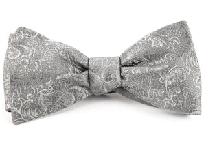 Ceremony Paisley Silver Bow Tie