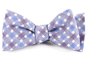 Plaid Bliss Violet Bow Tie