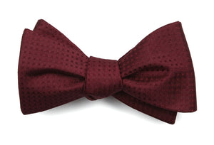 Check Mates Burgundy Bow Tie