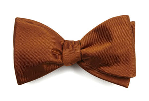 Grosgrain Solid Burnt Orange Bow Tie featured image