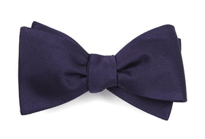 Grosgrain Solid Deep Eggplant Bow Tie