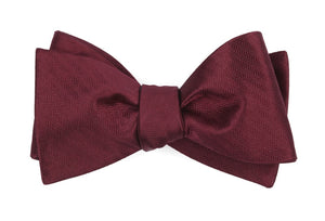 Sound Wave Herringbone Burgundy Bow Tie featured image