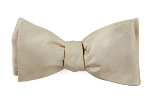 Herringbone Vow Light Champagne Bow Tie featured image