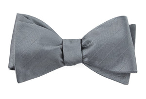 Herringbone Vow Grey Bow Tie featured image