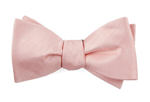 Herringbone Vow Blush Pink Bow Tie