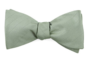Herringbone Vow Sage Green Bow Tie featured image