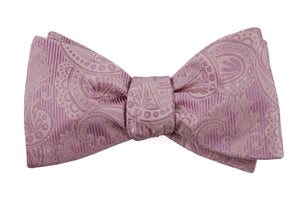 Twill Paisley Dusty Rose Bow Tie