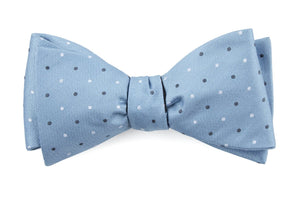 Suited Polka Dots Steel Blue Bow Tie featured image