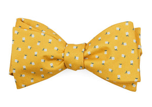 Wonder Floral Yellow Gold Bow Tie