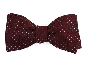 Mini Dots Wine Bow Tie