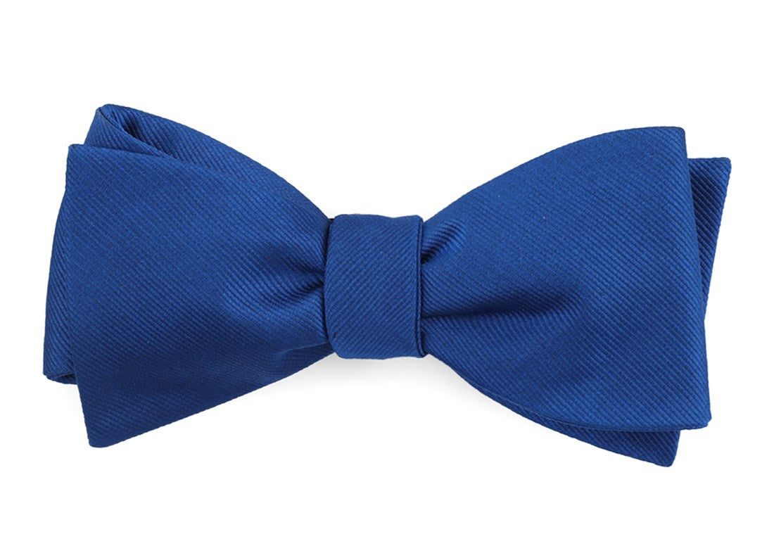 Grosgrain Solid Royal Blue Bow Tie | Silk Bow Ties | Tie Bar