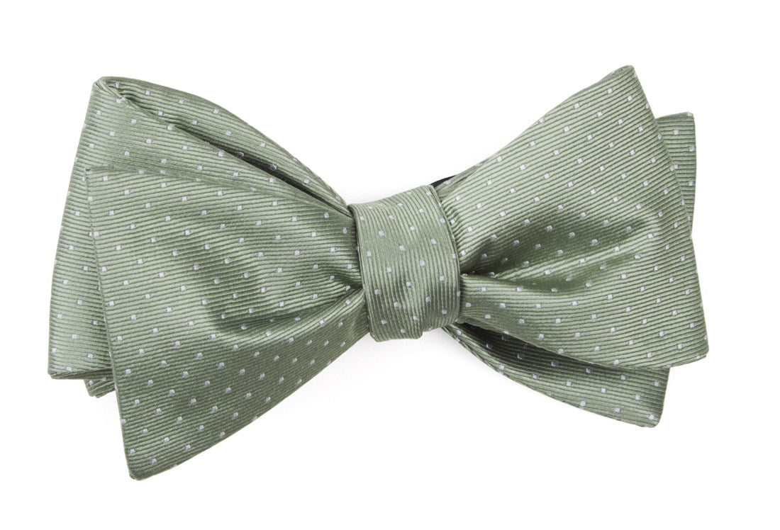 Mini Dots Sage Green Bow Tie | Silk Bow Ties | Tie Bar