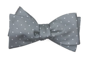 Mumu Weddings - Seaside Dot Silver Sage Bow Tie