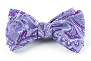 Organic Paisley Lavender Bow Tie