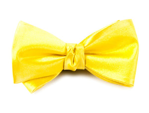 Solid Satin Yellow Bow Tie featured image