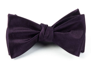 Solid Satin Eggplant Bow Tie featured image