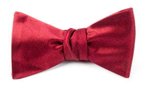 Solid Satin Red Bow Tie featured image