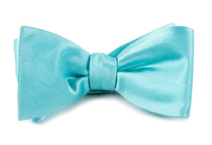 Solid Satin Pool Blue Bow Tie featured image