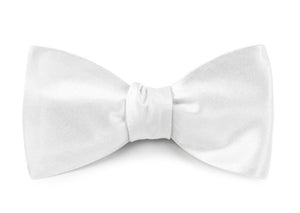Solid Satin White Bow Tie featured image