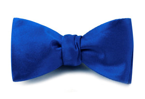 Solid Satin Royal Blue Bow Tie