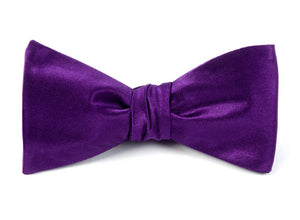 Solid Satin Plum Bow Tie featured image
