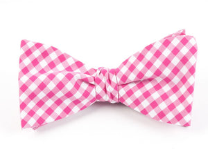 New Gingham Hot Pink Bow Tie featured image