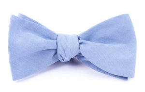 Classic Chambray Sky Blue Bow Tie