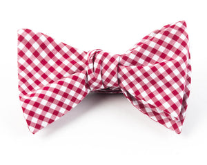 Novel Gingham Red Bow Tie featured image